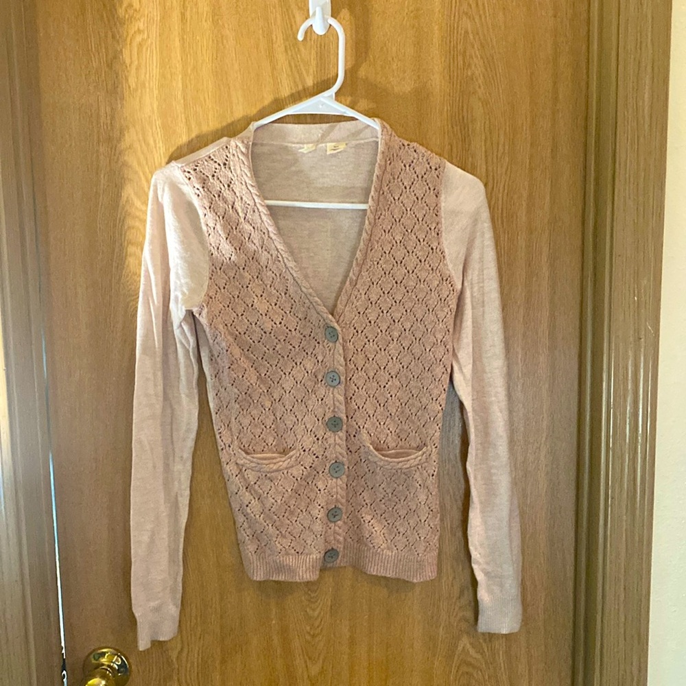 Anthropologie Moth Beige Knit Cardigan Size XS - $20
